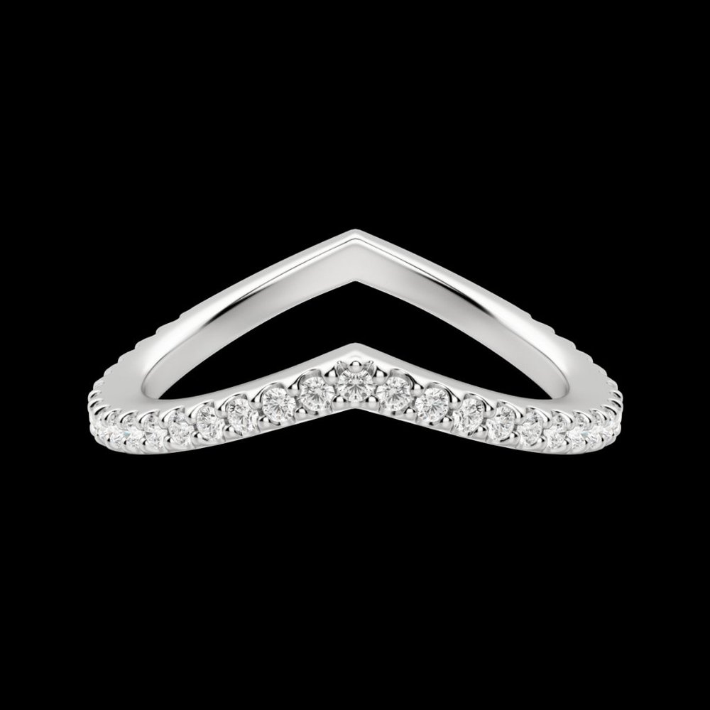 Demi Accented Wedding Band